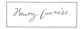 Signature of Henry Cunreds
