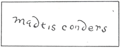 Signature of Madtis Conders